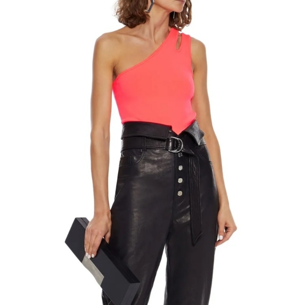 Alexander Wang One Shoulder Cut Out Stretch Top